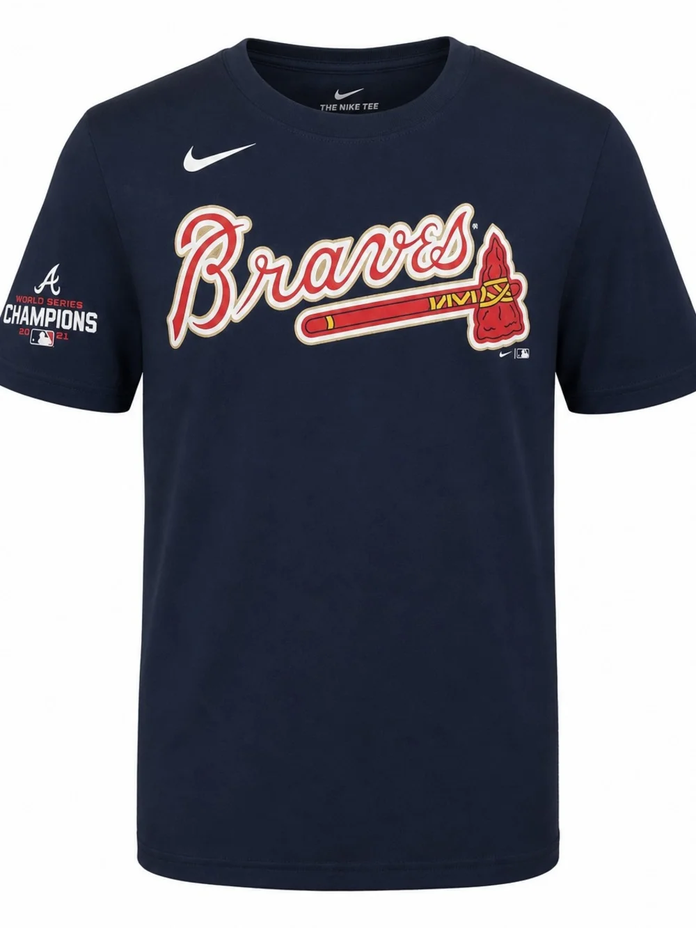 Nike Atlanta Braves 2021 World Series Champions T-Shirt - Navy - Size Medium